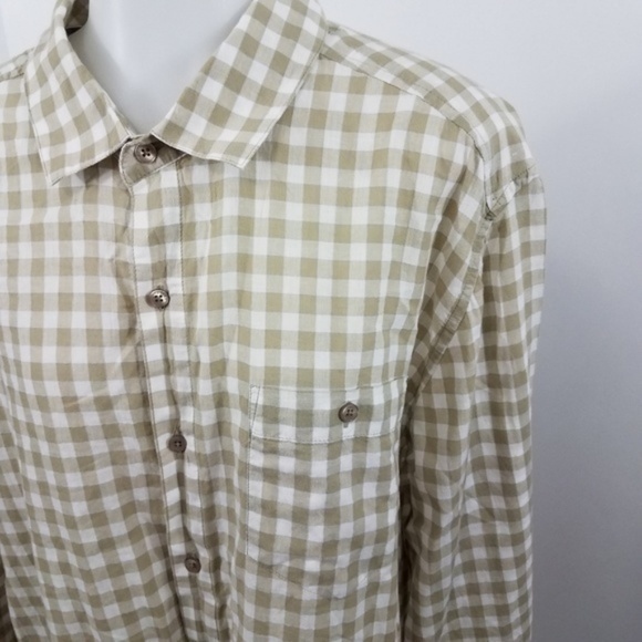 Horny Toad Mens Shirt XL Cuba Libre LS Brown White - Picture 6 of 8